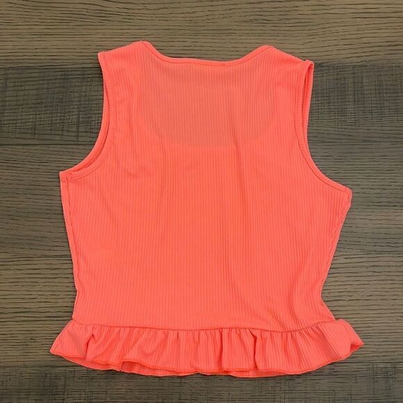 WHITE Birch Tank Top with Ruffle Hem - Picture 5 of 7